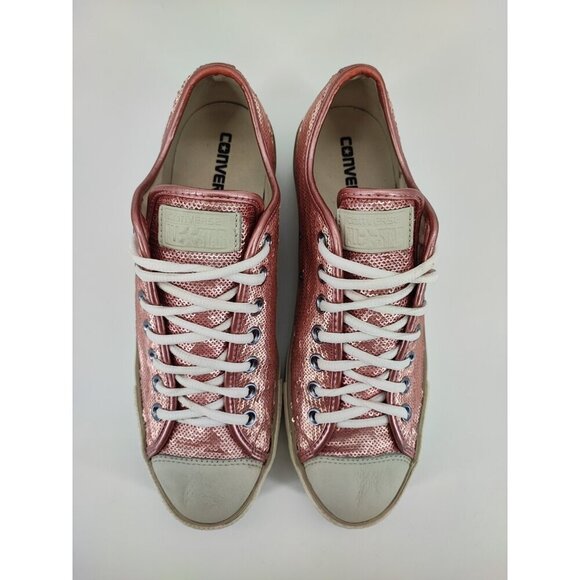 Converse Women's CTAS Sequin Pink Platform Low Top Sneakers Size 11 US - Picture 4 of 9